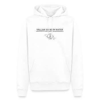 Vallah Sei Kein Hater - Männer Premium Bio Hoodie - Weiß - Vorne - Nico (187cm)
