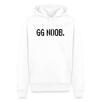 Gamer Gamer Citation Drôle GG Noob Pixel - Sweat à capuche Premium bio Homme - blanc - Devant - Nico (187cm)