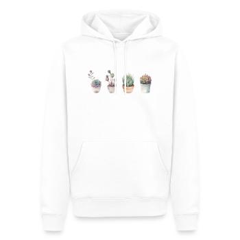 Sukkulenten für Pflanzenliebhaber - Männer Premium Bio Hoodie - Weiß - Vorne - Nico (187cm)