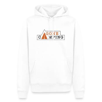 Gone Camping - Sweat à capuche Premium bio Homme - blanc - Devant - Nico (187cm)