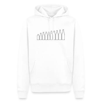 Bierflaschen - Männer Premium Bio Hoodie - Weiß - Vorne - Nico (187cm)