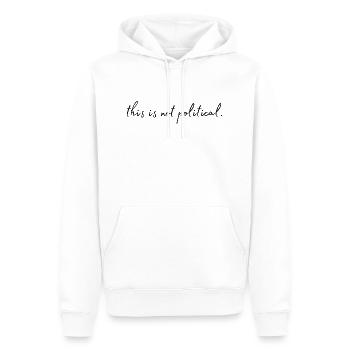 Ce n’est pas politique - Sweat à capuche Premium bio Homme - blanc - Devant - Nico (187cm)