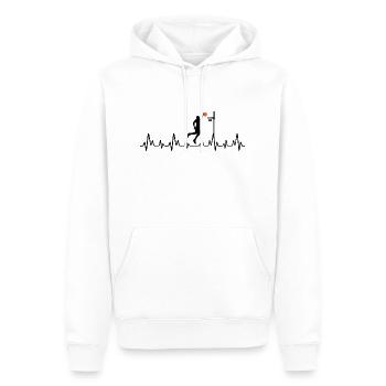 Basketball - Männer Premium Bio Hoodie - Weiß - Vorne - Nico (187cm)