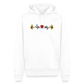 Cardio fréquence cardiaque pour le Zimbabwe - Sweat à capuche Premium bio Homme - blanc - Devant - Nico (187cm)