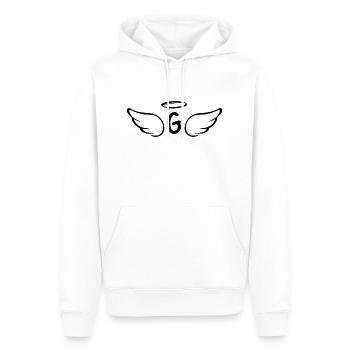 Letter g angel wings - Men’s Premium Organic Hoodie - white - Front - Nico (187cm)