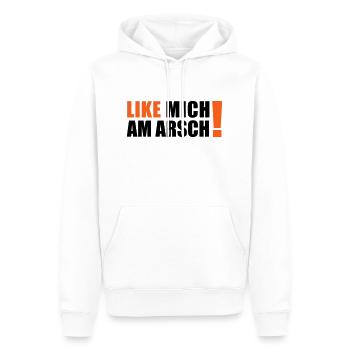 like mich am Arsch - Männer Premium Bio Hoodie - Weiß - Vorne - Nico (187cm)