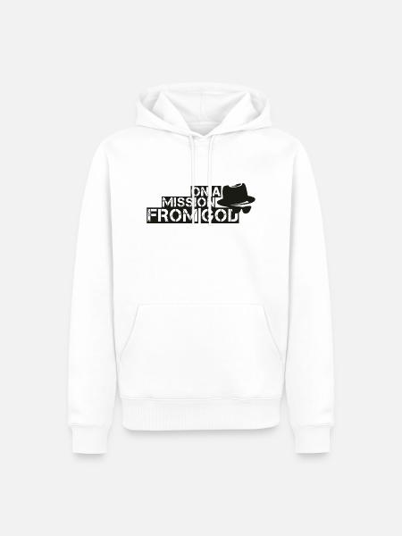 ON A MISSION FROM GOD - Männer Premium Bio Hoodie - Weiß