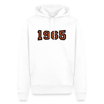 1965 - Männer Premium Bio Hoodie - Weiß - Vorne - Nico (187cm)