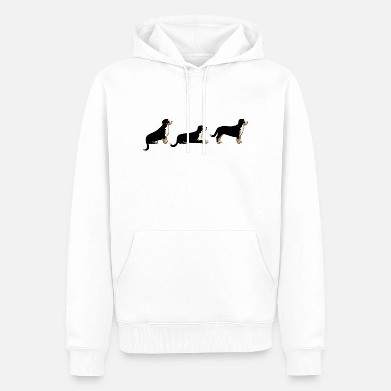 Sitz Platz Steh Entlebuch - Männer Premium Bio Hoodie - Weiß