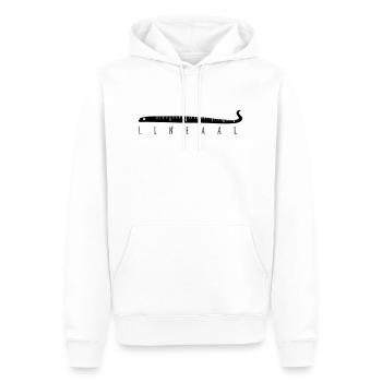 Lineaal - Männer Premium Bio Hoodie - Weiß - Vorne - Nico (187cm)