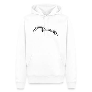 Feuerwehr - Gott zur Ehr dem Nächsten zur Wehr - Männer Premium Bio Hoodie - Weiß - Vorne - Nico (187cm)