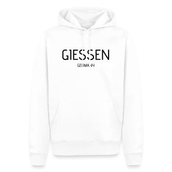 Giessen - Männer Premium Bio Hoodie - Weiß - Vorne - Nico (187cm)