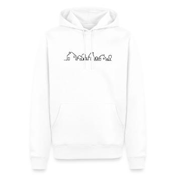 Maison - Sweat à capuche Premium bio Homme - blanc - Devant - Nico (187cm)
