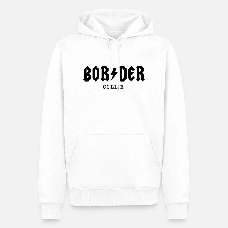 MSB_ BORDER COLLIE - Sweat à capuche Premium bio Homme - blanc