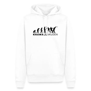 evolution_krawallbruder2 - Männer Premium Bio Hoodie - Weiß - Vorne - Nico (187cm)