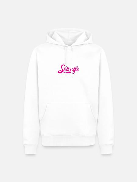 Shit wife - Men’s Premium Organic Hoodie - white