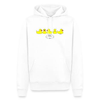 360° rubber duck - Männer Premium Bio Hoodie - Weiß - Vorne - Nico (187cm)