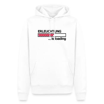 Erleuchtung is loading Ladebalken Loading Bar - Männer Premium Bio Hoodie - Weiß - Vorne - Nico (187cm)