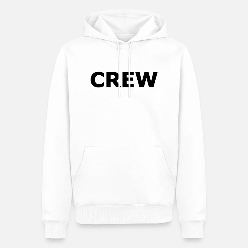 Crew - Sweat à capuche Premium bio Homme - blanc
