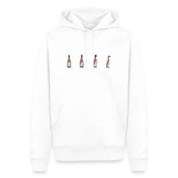 Canard bouteille - Sweat à capuche Premium bio Homme - blanc - Devant - Nico (187cm)