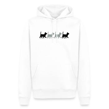 Kleine Katzen gehen - Männer Premium Bio Hoodie - Weiß - Vorne - Nico (187cm)