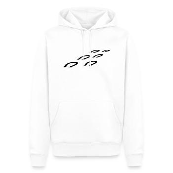 Fer à cheval - Sweat à capuche Premium bio Homme - blanc - Devant - Nico (187cm)