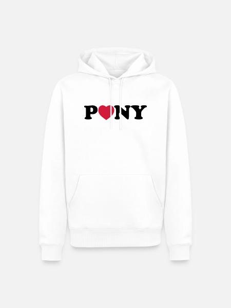 Pony heart - Men’s Premium Organic Hoodie - white