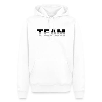 Team - Sweat à capuche Premium bio Homme - blanc - Devant - Nico (187cm)
