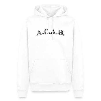 ACAB - Männer Premium Bio Hoodie - Weiß - Vorne - Nico (187cm)