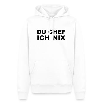 Du Chef - Ich Nix - Männer Premium Bio Hoodie - Weiß - Vorne - Nico (187cm)