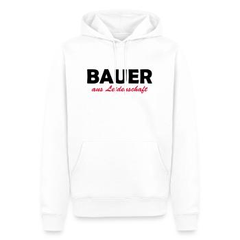 bauer aus leidenschaft - Männer Premium Bio Hoodie - Weiß - Vorne - Nico (187cm)