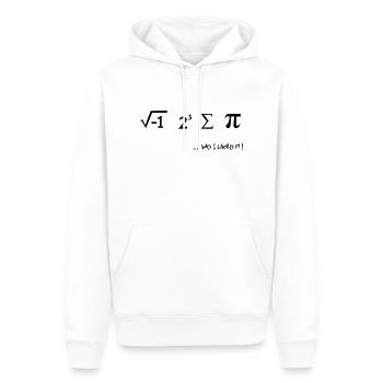 I ate some pie - Männer Premium Bio Hoodie - Weiß - Vorne - Nico (187cm)