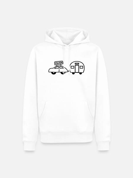 Caravan to italy - Men’s Premium Organic Hoodie - white