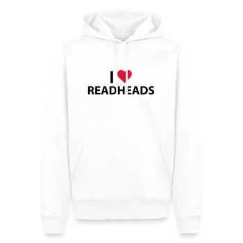 i_love_redheads - Sweat à capuche Premium bio Homme - blanc - Devant - Nico (187cm)