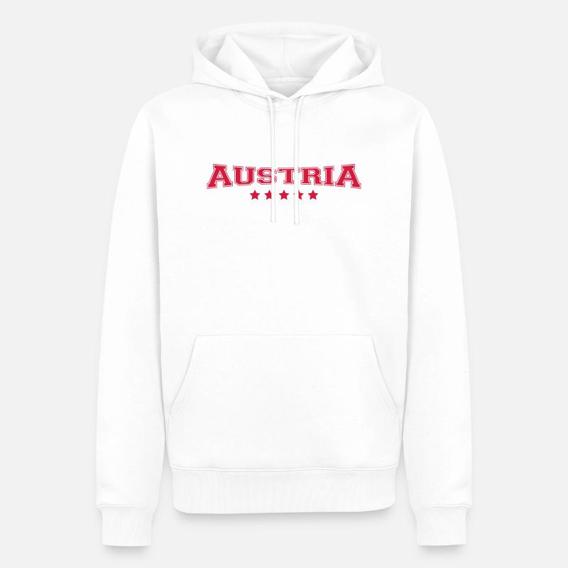 Austria Design - Männer Premium Bio Hoodie - Weiß