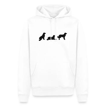 sit down stay hovawart vektor F - Sweat à capuche Premium bio Homme - blanc - Devant - Nico (187cm)