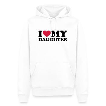 I love my daughter - Männer Premium Bio Hoodie - Weiß - Vorne - Nico (187cm)