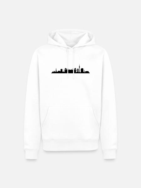 Skyline Dortmund Stadion - Männer Premium Bio Hoodie - Weiß