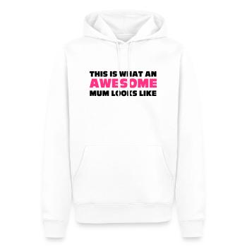 Mum - Men’s Premium Organic Hoodie - white - Front - Nico (187cm)
