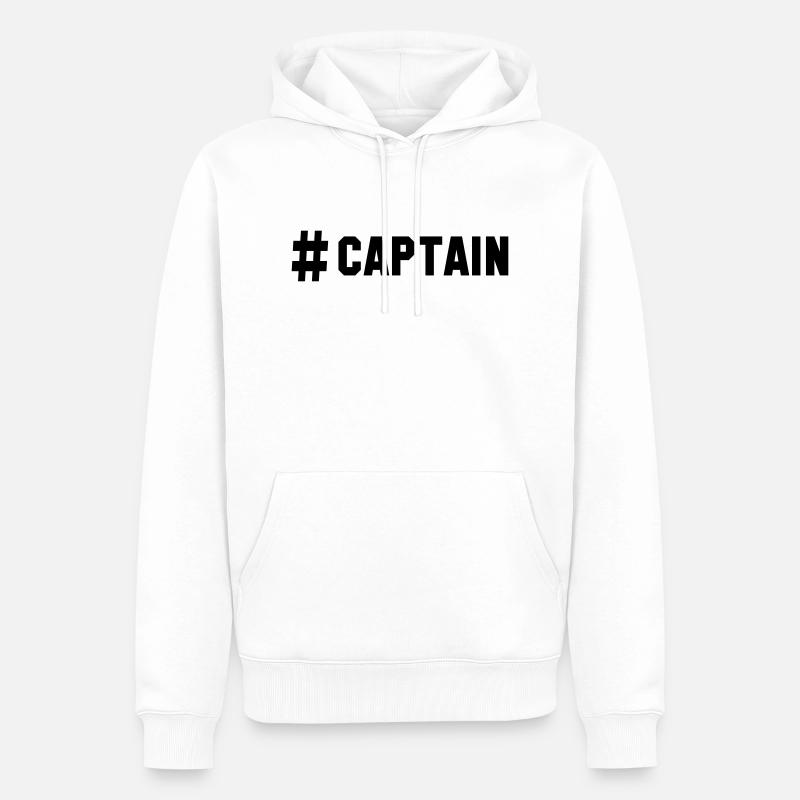 # captain - Männer Premium Bio Hoodie - Weiß