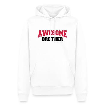 Awesome Brother - Sweat à capuche Premium bio Homme - blanc - Devant - Nico (187cm)