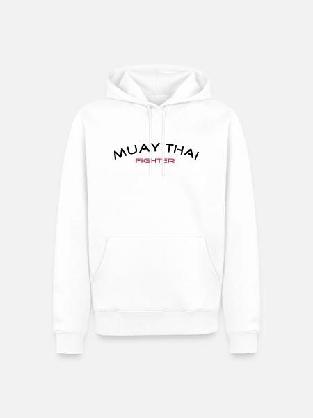 Muay Thai Fighter - Männer Premium Bio Hoodie - Weiß