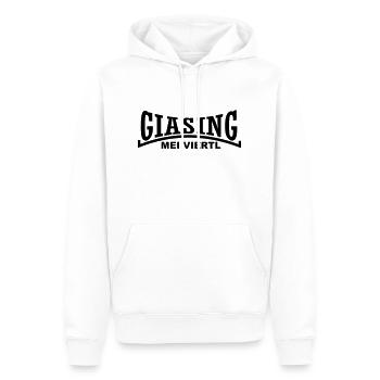 Giasing mei Viertl - Männer Premium Bio Hoodie - Weiß - Vorne - Nico (187cm)