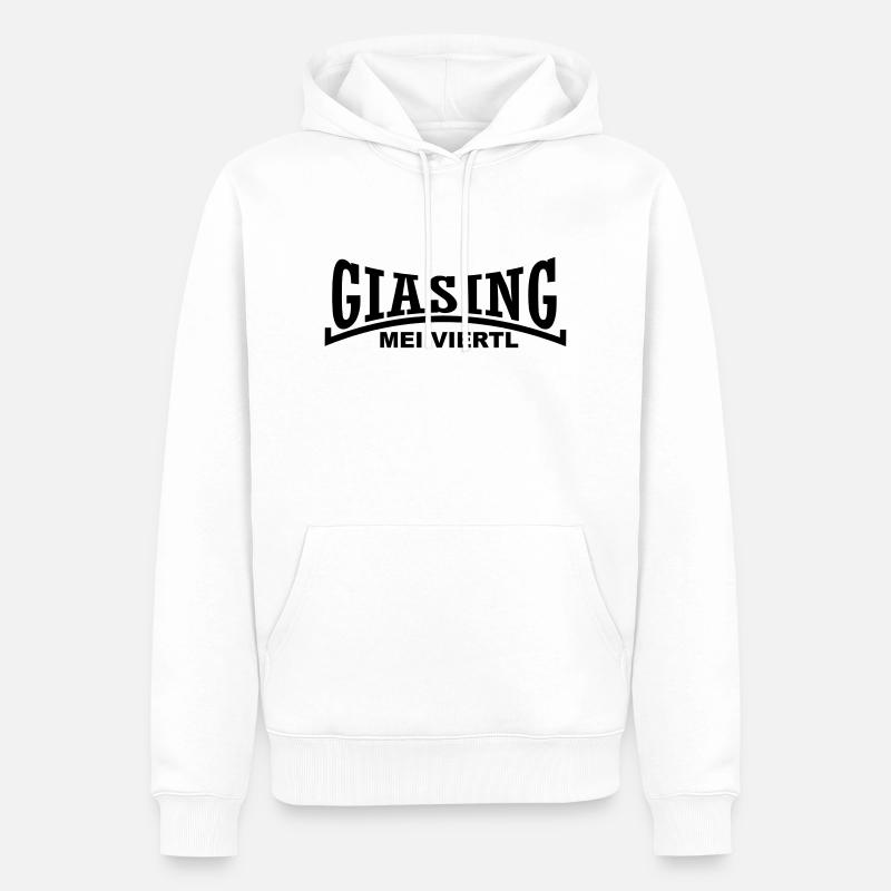 Giasing mei Viertl - Männer Premium Bio Hoodie - Weiß