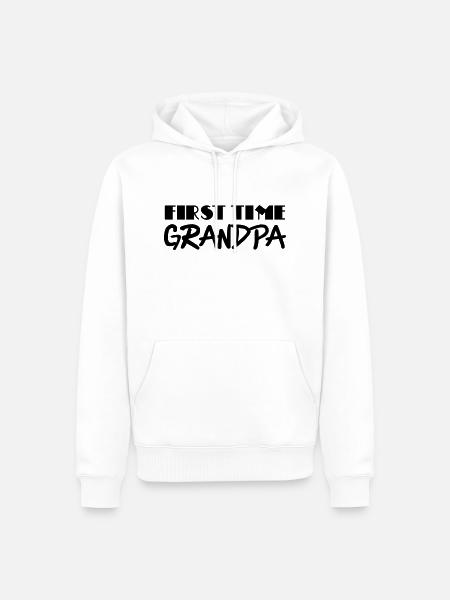 First time grandpa - Männer Premium Bio Hoodie - Weiß