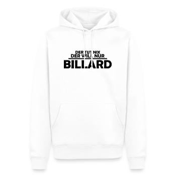 der tut nix der will nur billard - Männer Premium Bio Hoodie - Weiß - Vorne - Nico (187cm)