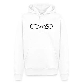 heart loop infinitely endless eternally limitless without - Men’s Premium Organic Hoodie - white - Front - Nico (187cm)