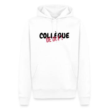 Kollegen / Kollegin / Unternehmen / Büro - Männer Premium Bio Hoodie - Weiß - Vorne - Nico (187cm)