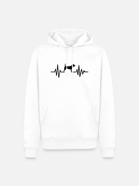 Beagle - Sweat à capuche Premium bio Homme - blanc