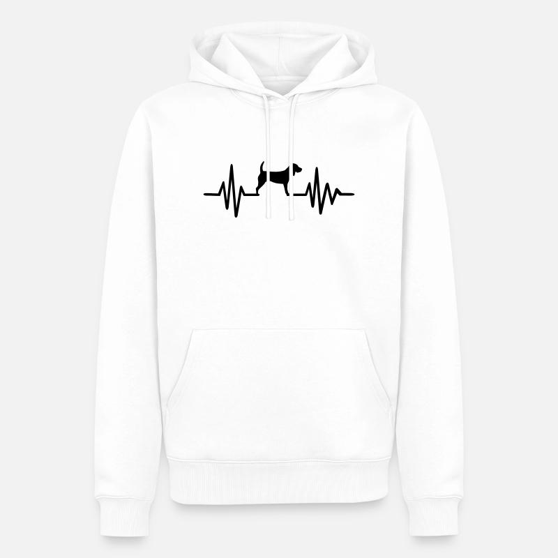 Beagle - Männer Premium Bio Hoodie - Weiß
